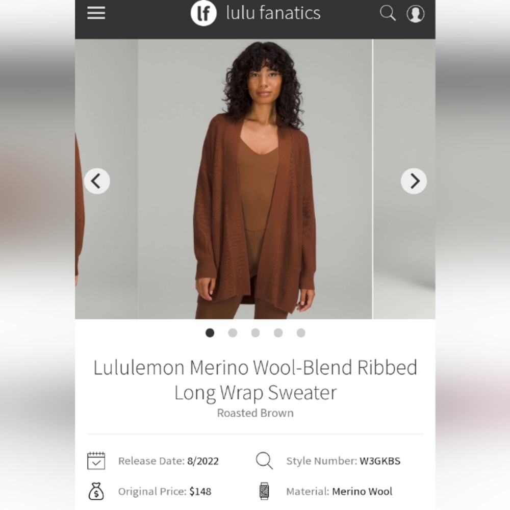 Lululemon Merino Wool Blend Sweater